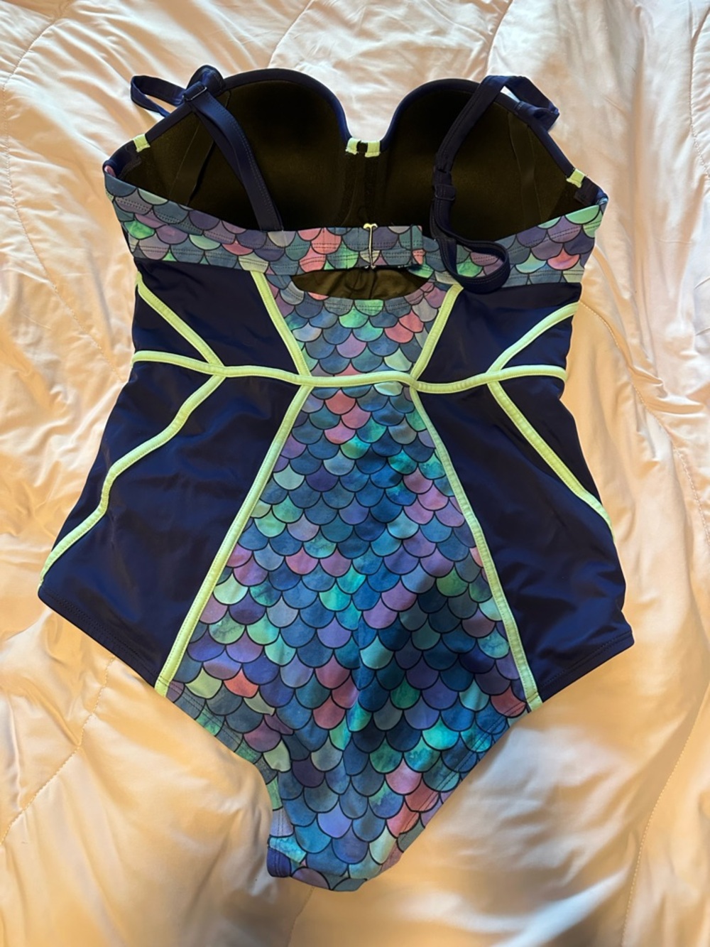 torrid Blue and Purple Mermaid-Print One-Piece - Picture 4 of 5